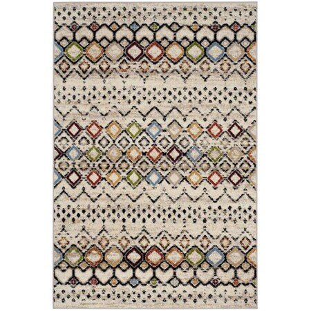 Safavieh 12 x 18 ft. Large Rectangle Amsterdam Power Loomed Rug; Ivory & Multi Color AMS108K-1218